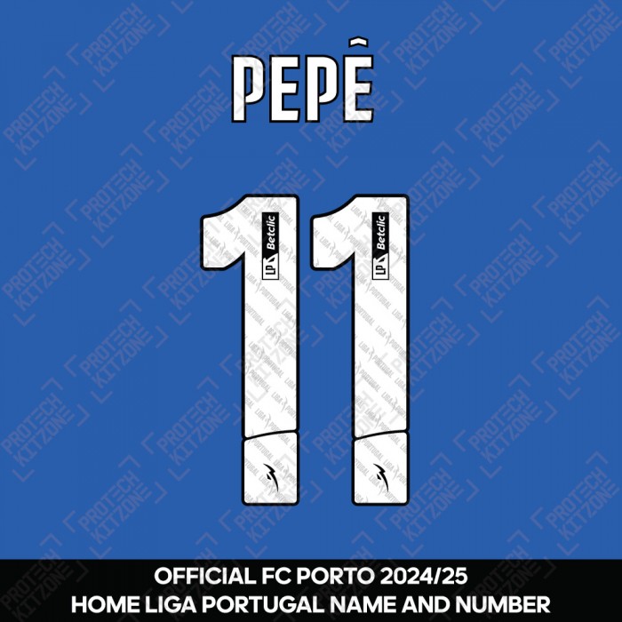 Pepê 11 - (Official FC Porto 2024/25 Home Name and Numbering - Liga Portugal Version)