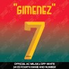 "Gimenez" 7 (Official AC Milan x Off-White 2024/25 Fourth Name and Numbering) (ACM-2425-NNS-Yellow (Off-White)-Gimenez 7, 2024/25 Season Nameset, ) by www.protechkitzone.com "Gimenez" 7 (Official AC Milan x Off-White 2024/25 Fourth Name and Numbering)