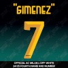 "Gimenez" 7 (Official AC Milan x Off-White 2024/25 Fourth Name and Numbering) (ACM-2425-NNS-Yellow (Off-White)-Gimenez 7, 2024/25 Season Nameset, ) by www.protechkitzone.com "Gimenez" 7 (Official AC Milan x Off-White 2024/25 Fourth Name and Numbering)