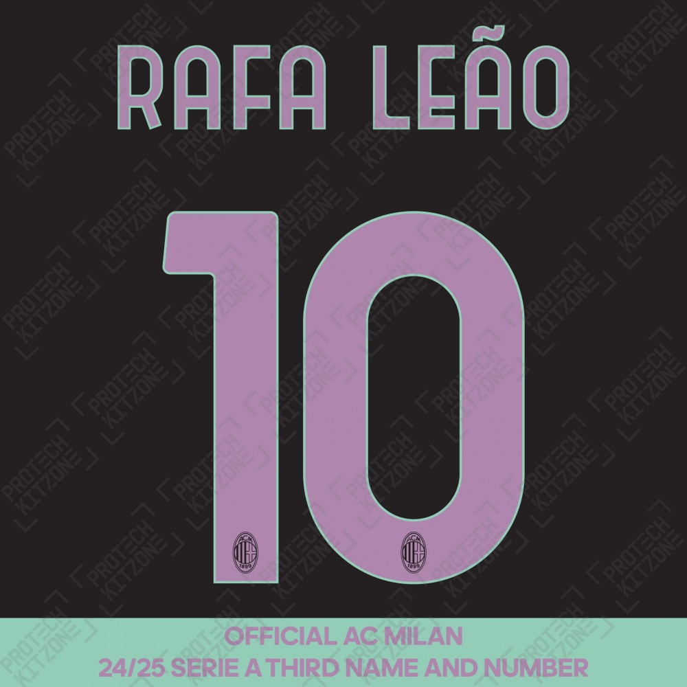 Rafa Leão 10 (Official AC Milan 2024/25 Third Serie A Name and Numbering) (R10 ACM2425TNNS, Buy more Save more, ) by www.protechkitzone.com Rafa Leão 10 (Official AC Milan 2024/25 Third Serie A Name and Numbering)