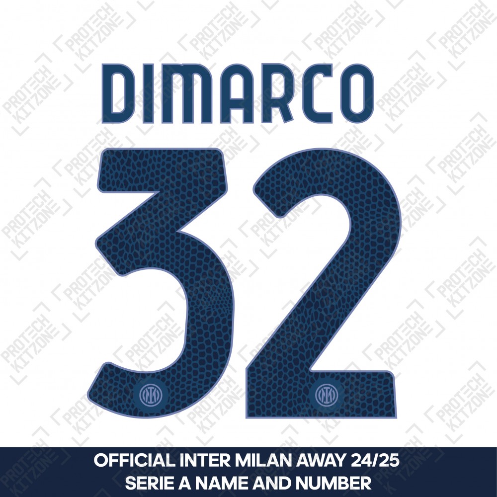 Dimarco 32 - Official Inter Milan 2024/25 Away Name and Numbering (D32-INTER-2425-AW, Buy more Save more, ) by www.protechkitzone.com Dimarco 32 - Official Inter Milan 2024/25 Away Name and Numbering