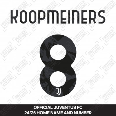 Koopmeiners 8 (Official Juventus 2024/25 Home/Away Name and Numbering)
