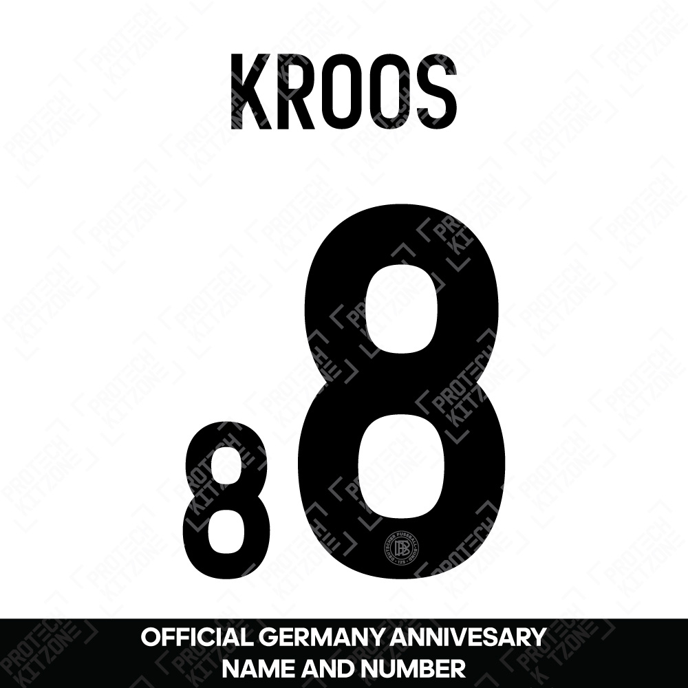 Kroos 8 - Official Germany Anniversary Name and Numbering (K8-DFB-ANNI, Germany National Team, ) by www.protechkitzone.com Kroos 8 - Official Germany Anniversary Name and Numbering
