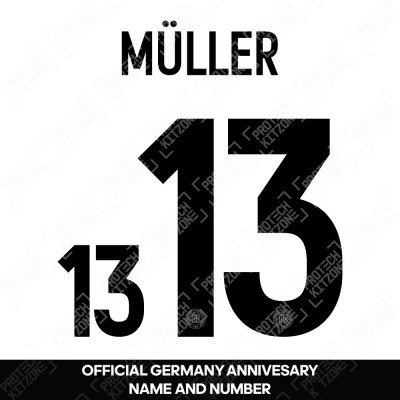 Müller 13 - Official Germany Anniversary Name and Numbering