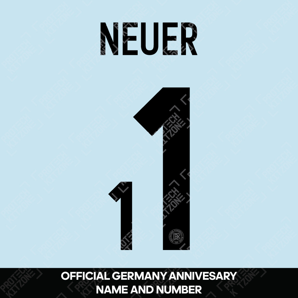 Neuer 1 - Official Germany Anniversary Goalkeeper Name and Numbering Neuer 1 - Official Germany Anniversary Goalkeeper Name and Numbering