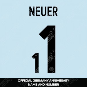 Neuer 1 - Official Germany Anniversary Goalkeeper Name and Numbering