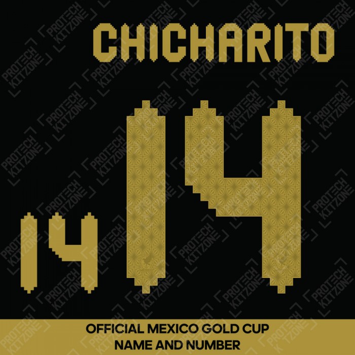Chicharito 14 - Official Mexico Gold Cup Name and Numbering 