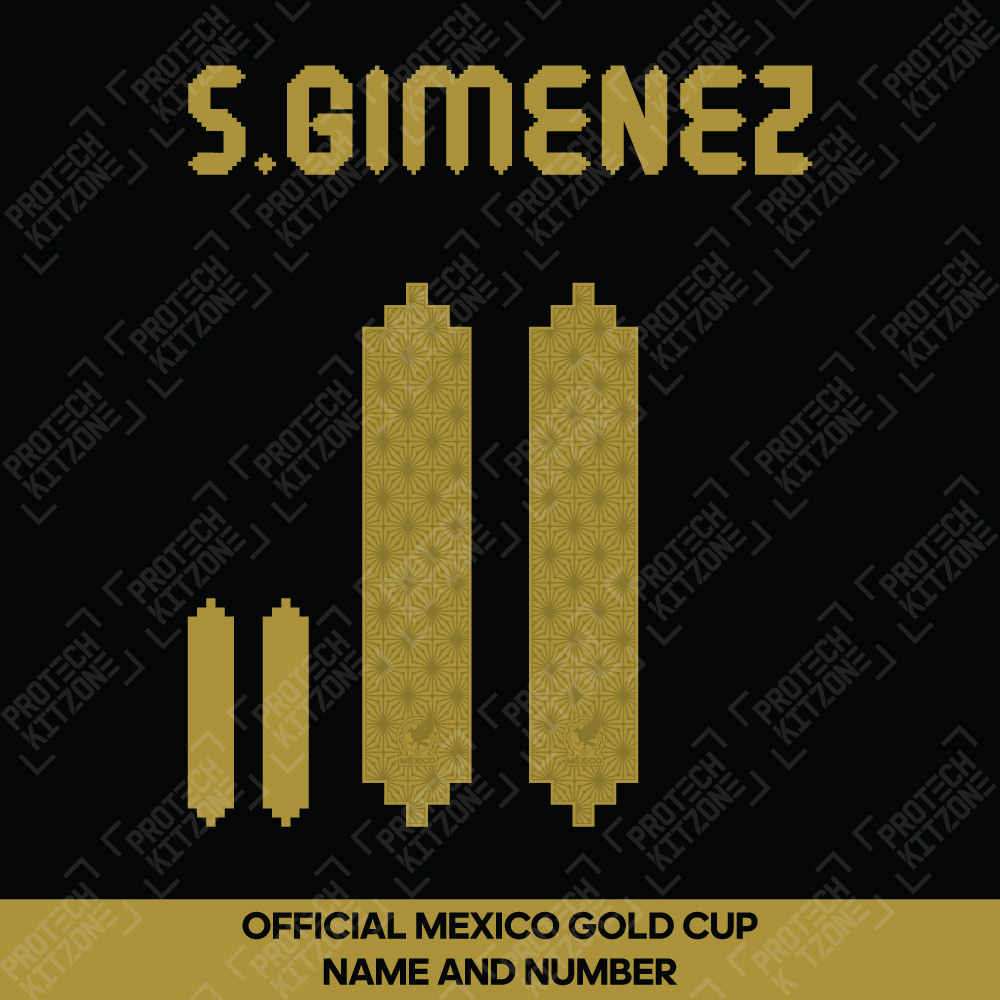 S. Gimenez 11 - Official Mexico Gold Cup Name and Numbering S. Gimenez 11 - Official Mexico Gold Cup Name and Numbering