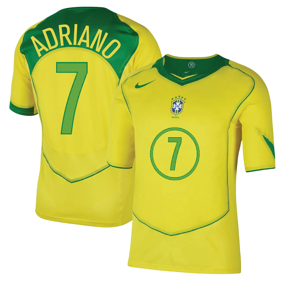 Brazil 2004 Total 90 Reissue Shirt - Adriano 7 Brazil 2004 Total 90 Reissue Shirt - Adriano 7