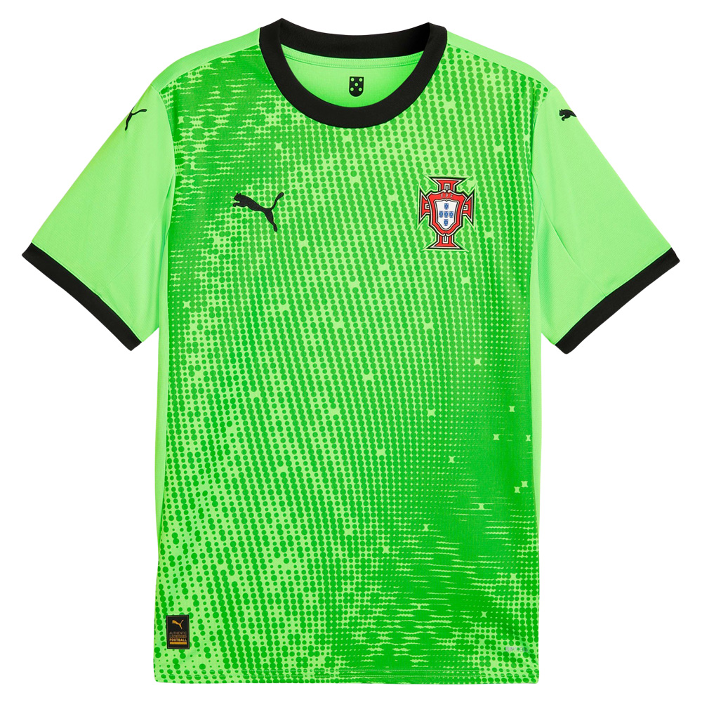Portugal 2025 Goalkeeper Shirt -Fluro Green Pen (779217-07, Clearance Sales, Puma) by www.protechkitzone.com Portugal 2025 Goalkeeper Shirt -Fluro Green Pen