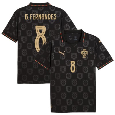 Portugal 25/26 Special Edition Eusébio Jersey w/ B. Fernandes 8