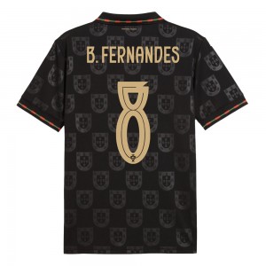 Portugal 25/26 Special Edition Eusébio Jersey w/ B. Fernandes 8