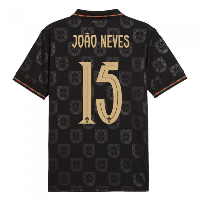 Portugal 25/26 Special Edition Eusébio Jersey w/ João Neves 15