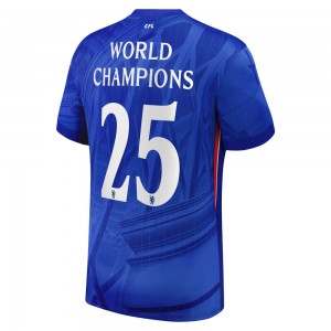 Chelsea 25/26 Home Shirt with World Champions 25 Set