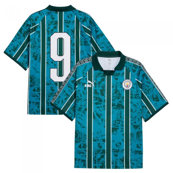 Manchester City King Retro Shirt - Deep Navy