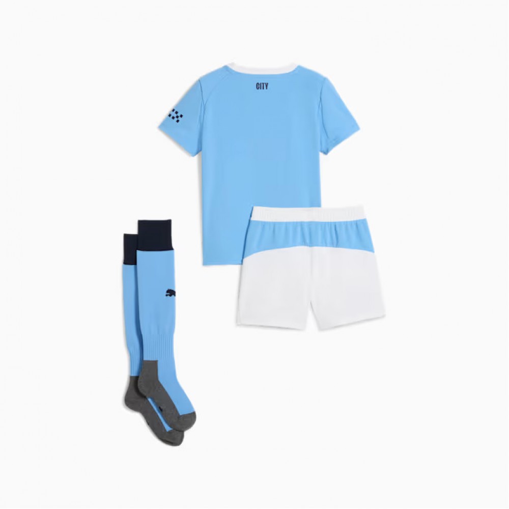 Manchester City 25/26 Home Mini Kit Kids (780343-01, Jerseys / Shirts, Puma) by www.protechkitzone.com Manchester City 25/26 Home Mini Kit Kids