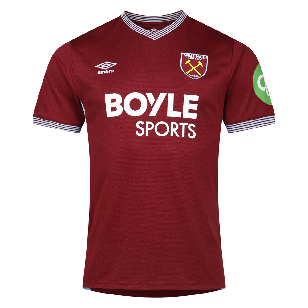 West Ham United 25/26 Home Shirt (TM12490-060, Jerseys / Shirts, Umbro) by www.protechkitzone.com West Ham United 25/26 Home Shirt