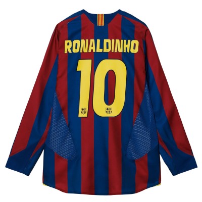 [Long Sleeve] FC Barcelona 05/06 Reissue Home Shirt - Ronaldinho 10