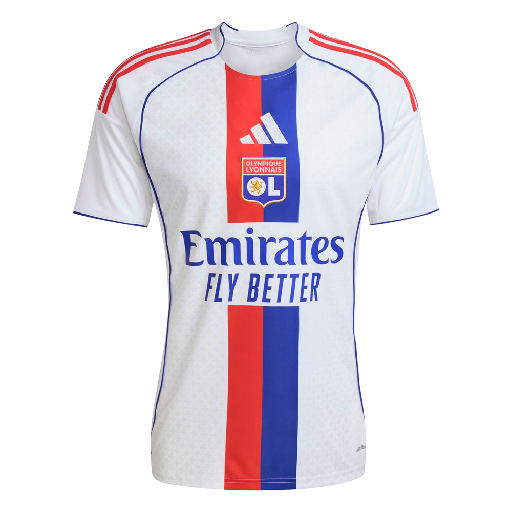 Olympique Lyonnais 25/26 Home Shirt (JD1396, Jerseys / Shirts, Adidas) by www.protechkitzone.com Olympique Lyonnais 25/26 Home Shirt