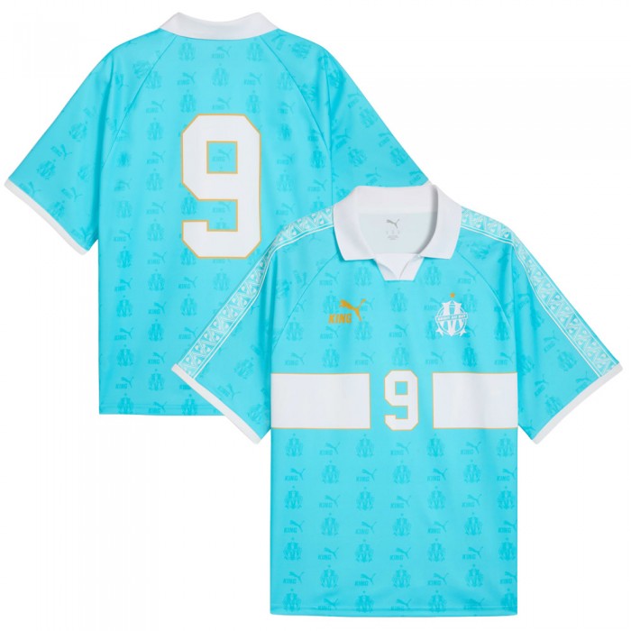 Olympique de Marseille KING Retro Shirt - Blue Olympique de Marseille KING Retro Shirt - Blue