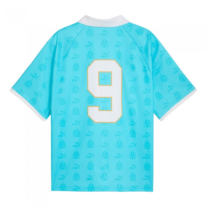Olympique de Marseille KING Retro Shirt - Blue Olympique de Marseille KING Retro Shirt - Blue