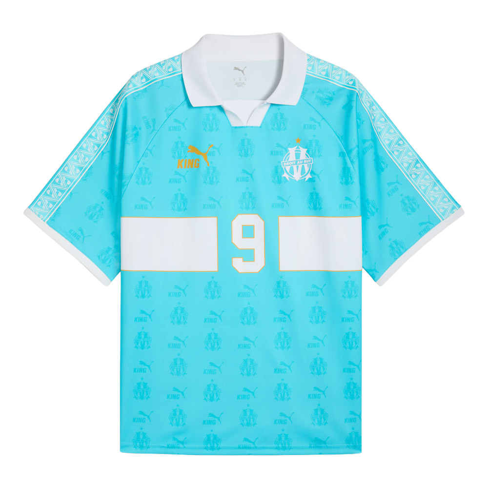 Olympique de Marseille KING Retro Shirt - Team Aqua (785777-28, Jerseys / Shirts, ) by www.protechkitzone.com Olympique de Marseille KING Retro Shirt - Team Aqua