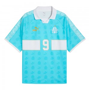 Olympique de Marseille KING Retro Shirt - Blue Olympique de Marseille KING Retro Shirt - Blue