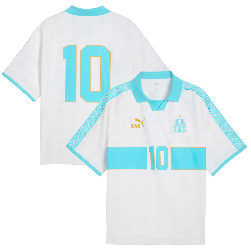 Olympique de Marseille KING Retro Shirt - Puma White Olympique de Marseille KING Retro Shirt - Puma White