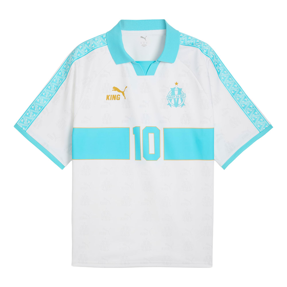 Olympique de Marseille KING Retro Shirt - Puma White (785777-40, Jerseys / Shirts, Puma) by www.protechkitzone.com Olympique de Marseille KING Retro Shirt - Puma White