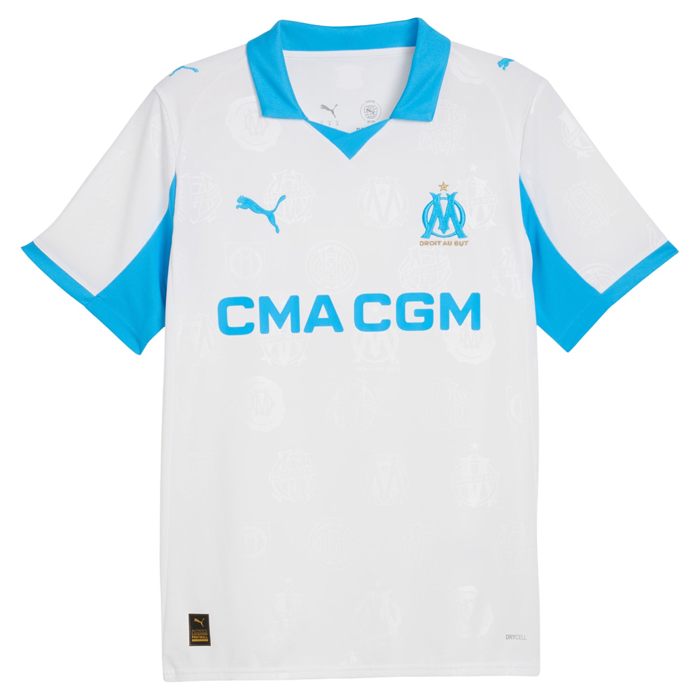 Olympique de Marseille 25/26 Home Shirt (779801-01, Jerseys / Shirts, Puma) by www.protechkitzone.com Olympique de Marseille 25/26 Home Shirt