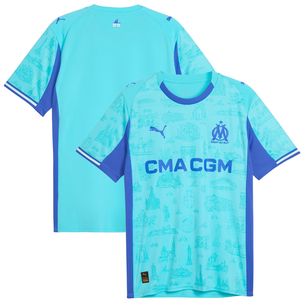 Olympique de Marseille 25/26 Special Edition Shirt - Aqua Olympique de Marseille 25/26 Special Edition Shirt - Aqua