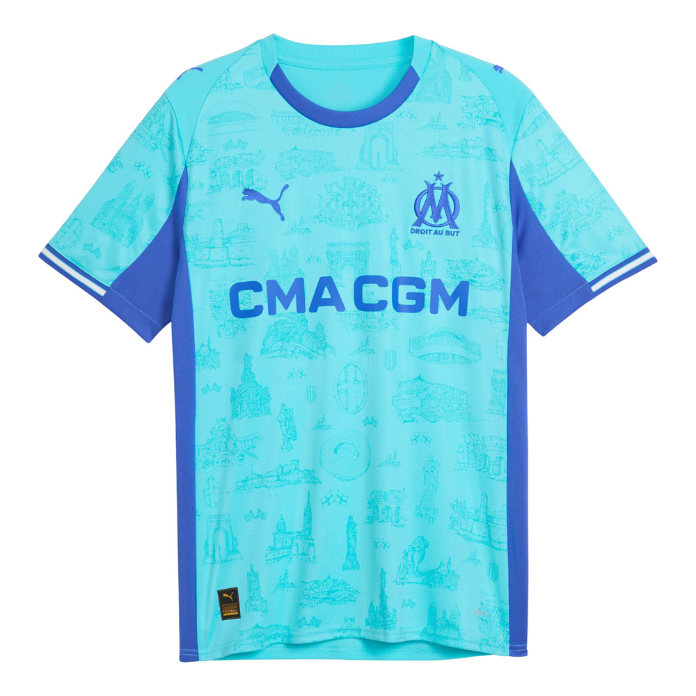 Olympique de Marseille 25/26 Special Edition Shirt - Aqua (713618-05, Jerseys / Shirts, Puma) by www.protechkitzone.com Olympique de Marseille 25/26 Special Edition Shirt - Aqua