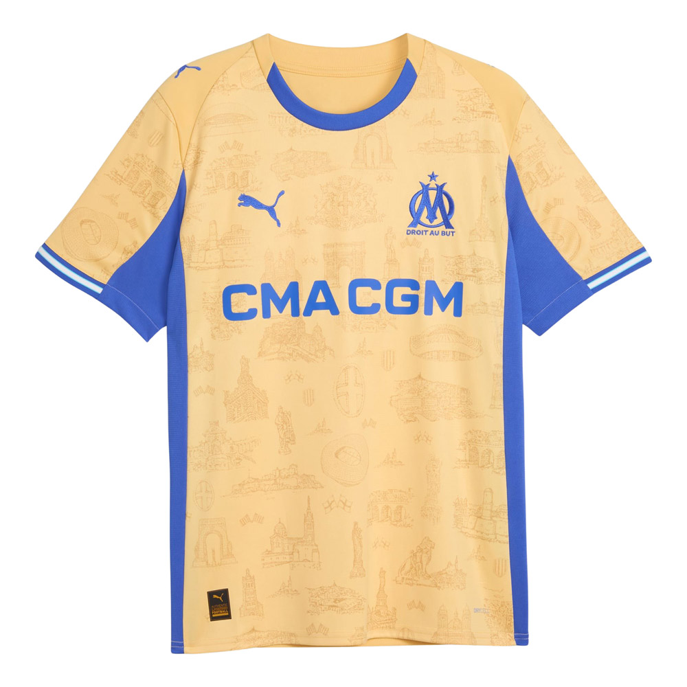 Olympique de Marseille 25/26 Special Edition Shirt - Gold (713618-04, Jerseys / Shirts, Puma) by www.protechkitzone.com Olympique de Marseille 25/26 Special Edition Shirt - Gold