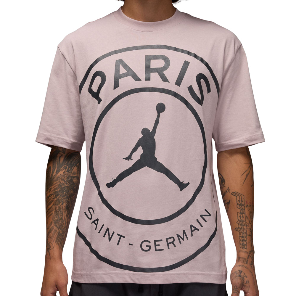 Jordan x PSG Logo T-Shirt - Pink (HV3411-627, Jerseys / Shirts, Nike) by www.protechkitzone.com Jordan x PSG Logo T-Shirt - Pink