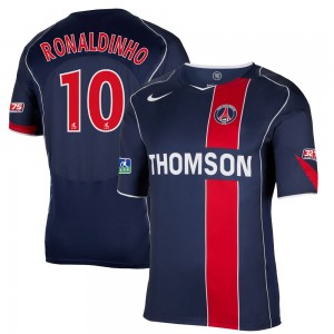 Paris Saint-Germain 2004 Total 90 Reissue Shirt - Ronaldinho 10 Full Ligue France Set