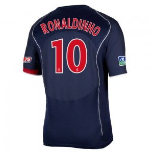 Paris Saint-Germain 2004 Total 90 Reissue Shirt - Ronaldinho 10 Full Ligue France Set