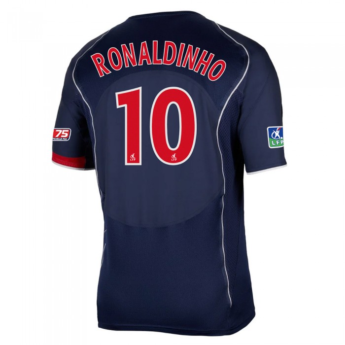 Paris Saint-Germain 2004 Total 90 Reissue Shirt - Ronaldinho 10 Full Ligue France Set