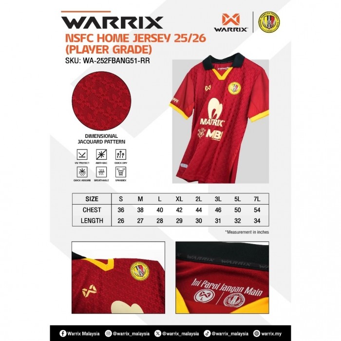 [Player Edition] Negeri Sembilan FC 25/26 Home Shirt