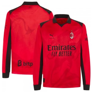 AC Milan x Slam Jam Long Sleeve Shirt - Red