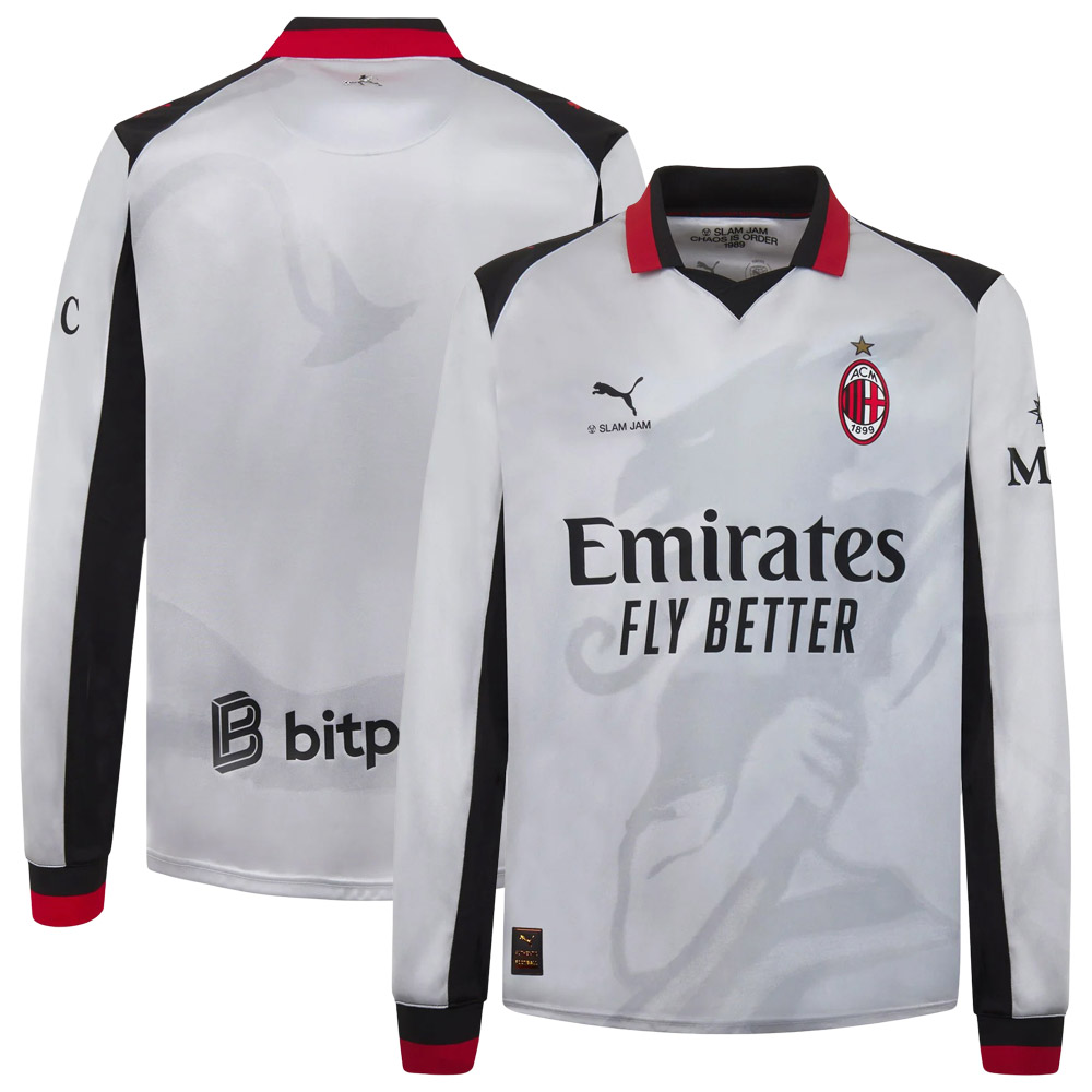 AC Milan x Slam Jam Long Sleeve Shirt - Silver AC Milan x Slam Jam Long Sleeve Shirt - Silver