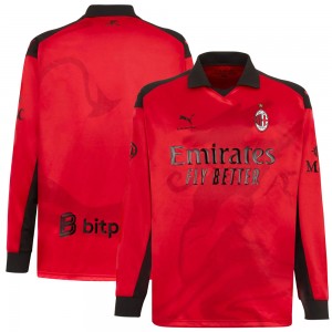 [Limited Edition] AC Milan x Slam Jam Long Sleeve Shirt - Red