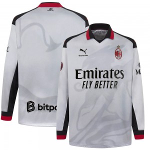 [Limited Edition] AC Milan x Slam Jam Long Sleeve Shirt - Silver