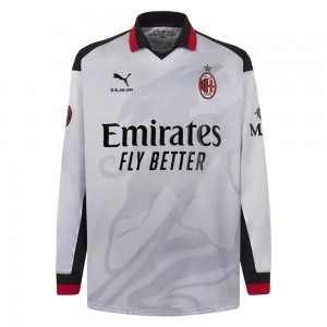 [Limited Edition] AC Milan x Slam Jam Long Sleeve Shirt - Silver