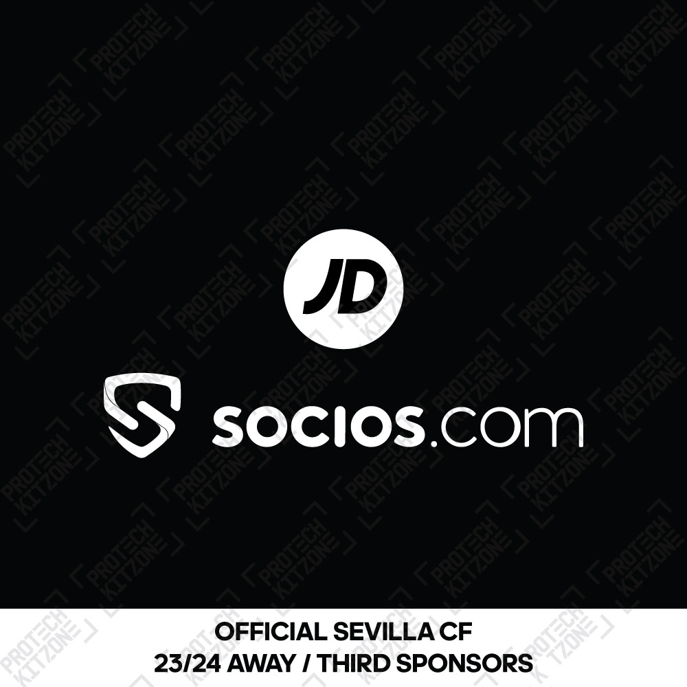 JD + socios.com - White (Official Sevilla CF 2023/24 Away and Third Shirt Sponsor Set) JD + socios.com - White (Official Sevilla CF 2023/24 Away and Third Shirt Sponsor Set)