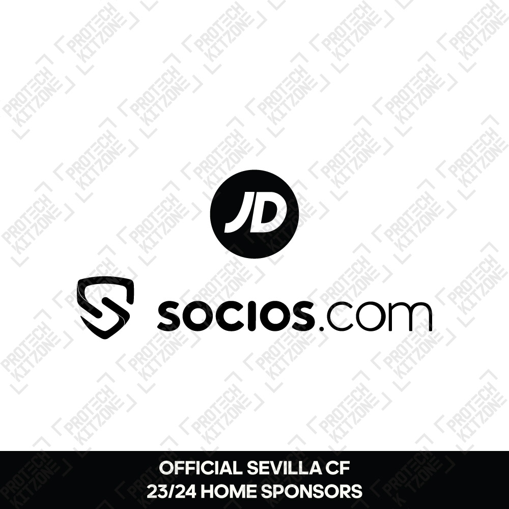 JD + socios.com - Black (Official Sevilla CF 2023/24 Home Shirt Sponsor Set) JD + socios.com - Black (Official Sevilla CF 2023/24 Home Shirt Sponsor Set)