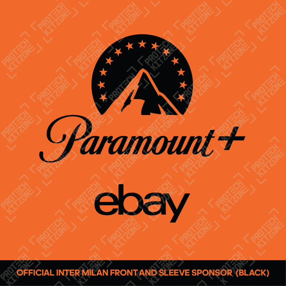 Paramount + Ebay - Official Inter Milan 2023/24 Third Shirt Front Sponsor (Black) 
