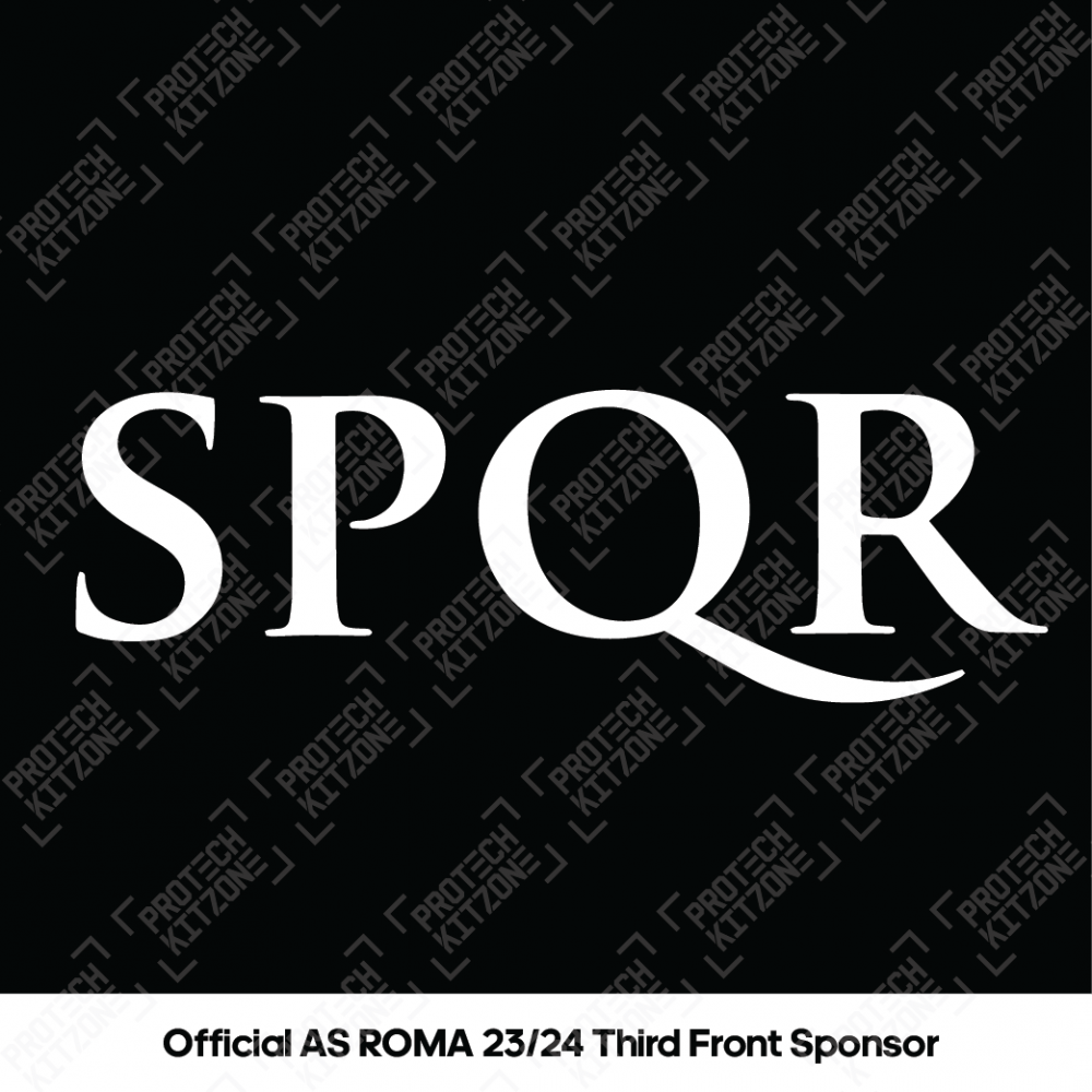 SPQR - White (Official AS Roma 2023/24 3RD KIT Shirt Front Sponsor) SPQR - White (Official AS Roma 2023/24 3RD KIT Shirt Front Sponsor)