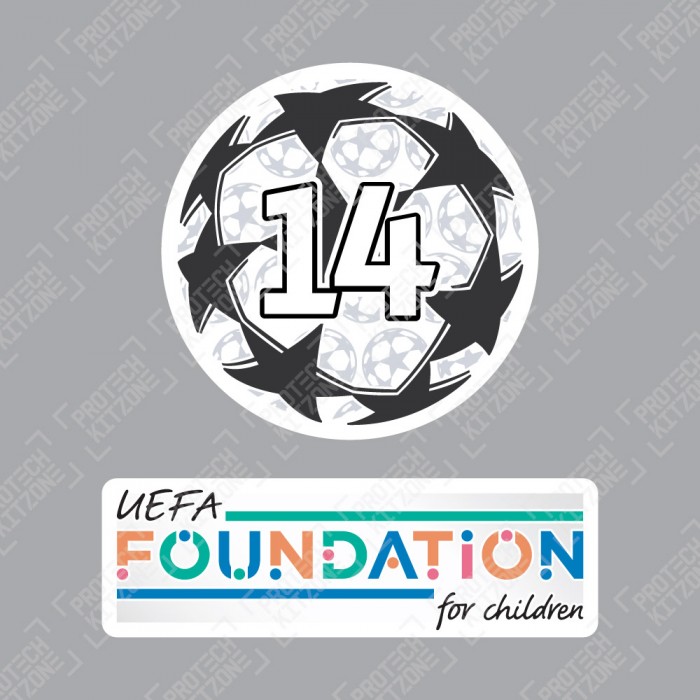 Official Sporting iD UEFA UCL Starball BOH14 + UEFA Foundation Badge Set