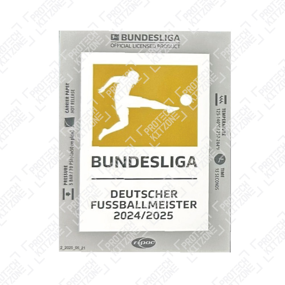 Bundesliga 25-26 Champions Sleeve Patch - 24/25 Season Winners Bundesliga 25-26 Champions Sleeve Patch - 24/25 Season Winners
