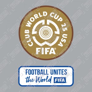 [Player Edition] Official FIFA CWC USA 2025 + Football Unites The World (White) Badges